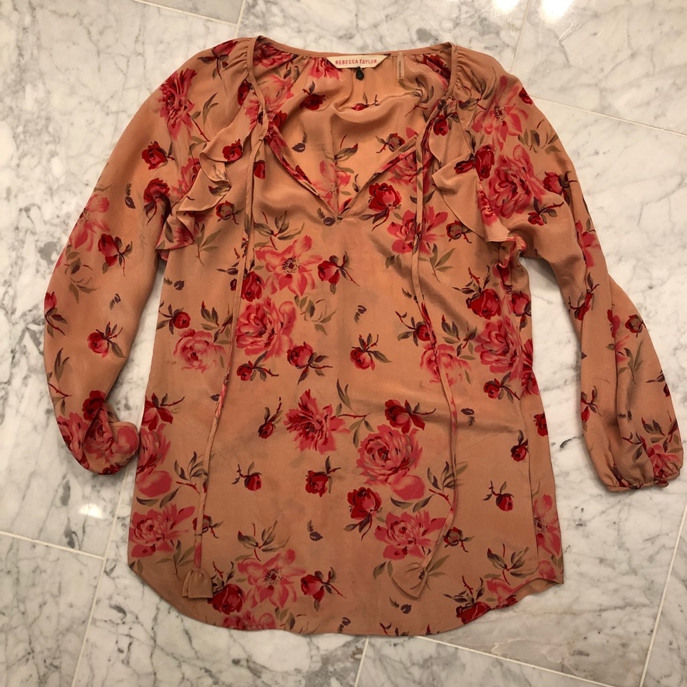 Rebecca Taylor Floral Blouse Size 0